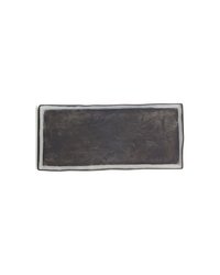 Блюдо «Сольстис Мун Лайт» прямоугольное фарфор ,H=16,L=300,B=135мм серый,черный