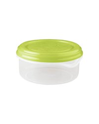 Контейнер для продуктов полипроп. 0,9л D=149,H=73мм прозр.,зелен.