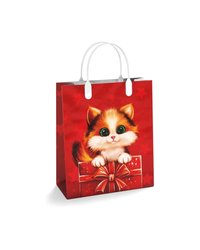 Пакет подарочный 23x27+10см (150) Из мягкого пластика (Котёнок) Интерпак (х1/10)