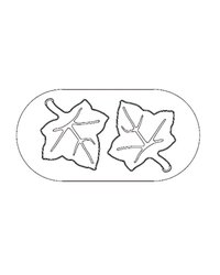 Форма кондитерская «Лист» пластик ,L=5,B=5см черный