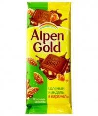 Шоколад Alpen Gold Соленый Миндаль и Карамель 90 г