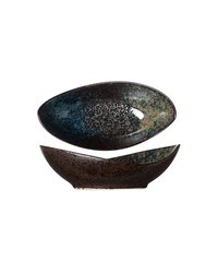 Салатник овальный керамика ,H=5,L=16,B=8см черный,синий