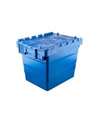 Ящик для продуктов «SPKM» сплошной с крышкой (от 0 до +50°C) полипроп. 38л ,H=35,L=40,B=30см синий