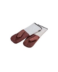 Рукавицы защитные (пара) до +250C кожа,текстиль ,L=45,B=15см коричнев.,белый