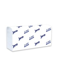 Полотенца бумажные в листах 24х21,5см PRO Tissue 2х слойные, Z сложение, H2, 200 шт. С442 (х1/21) [упаковка]