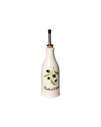 Бутылка для масла «Прованс» фарфор,металл 250мл D=65,H=230,L=70мм белый,роспись