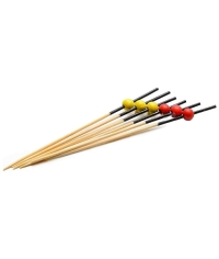 Пика бамбуковая для канапе Шарики красные желтые 10 см