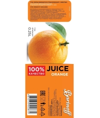 Barinoff 100% сок Апельсин восстановленный с мякотью 250 мл стекло