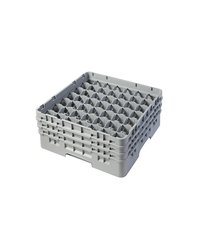 Кассета для бокалов 49 ячеек Dmax=62,Hmax=174мм полипроп. ,H=22,5,L=50,B=50см серый