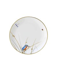 Тарелка «Рид» кост.фарф. D=21см белый,золотой