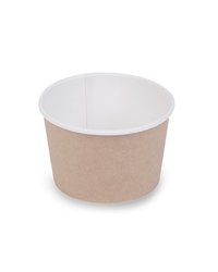 Контейнер бумажный круглый для супа без крыш. 300мл 100мм Выс.: 65мм Round Bowl цвет Крафт OSQ (х600)