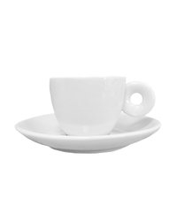 Кофейная пара фарфор 70мл D=40,H=45,L=72мм белый