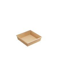 Контейнер бумажный OneClick картон 0,95л ,H=45,L=165,B=165мм св.корич.