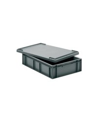 Контейнер для продуктов пластик 35,6л ,H=17,L=60,B=40см серый