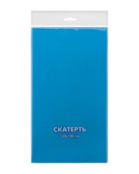 Скатерть ПВД 120x160см 35мкм Голубая Интерпак (х1/50)