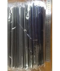 Трубочки черные в индивидуальной упаковке 240 мм d=8 мм