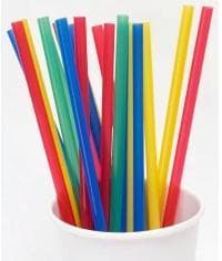 Пластиковые трубочки цветные прямые 240мм d=8мм