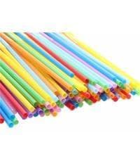 Пластиковые трубочки цветные с изгибом 210мм d=5мм