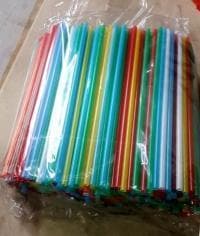 Пластик. трубочки цветные прямые MILK 240 мм d=8 мм
