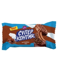 Супер Контик Печенье-сэндвич Шоколадный вкус 100 г Супер Контик Печенье-сэндвич Шоколадный вкус 100 г