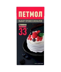 Сливки Петмол 33% тетрапак 1000 мл