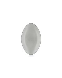 Блюдо «Экинокс» овальное керамика ,H=40,L=350,B=223мм серый