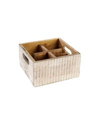 Ящик для подачи дерево ,H=10,L=17,B=17см белый
