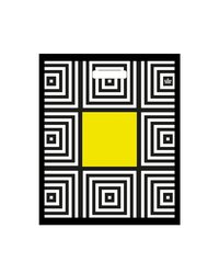 Пакет ПЭ с вырубной ручкой 38x45+6см (60) (Желтый квадрат) Глянцевый Тико (х50/500)
