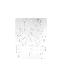Форма для шоколада «Цифры для торта» [10 ячеек] полиэтилен ,L=24,B=18,5см