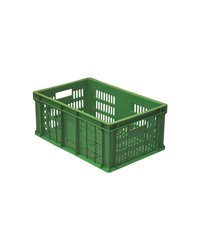 Ящик для продуктов перфорированный (от -18 до +50°C) полиэтилен 46л ,H=25,L=60,B=40см зелен.