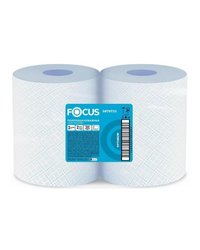 Полотенца протирочные бумажные в рулонах Focus 2-слойные 350м белые 5079731 (х2)