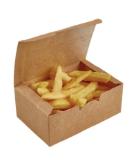 Контейнер для наггетсов DoECO Fast Food Box Крафт S 115×74×45 мм