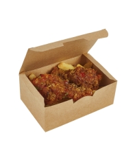 Контейнер для наггетсов DoECO Fast Food Box Крафт S 115×74×45 мм Контейнер для наггетсов DoECO Fast Food Box Крафт S 115×74×45 мм