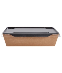 Контейнер бум. DoECO OPSALAD BLACK 800 мл черный/крафт 207×127×55 мм
