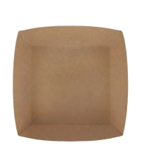 Лоток для фаст-фуда DoECO TRAY 550 Крафт 139×139×40 мм
