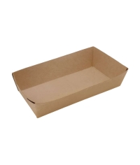 Лоток для фаст-фуда DoECO TRAY 800 Крафт 220×115×42 мм