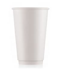 Бумажный 2-слойный стакан EcoCups Белый d=90 400 мл