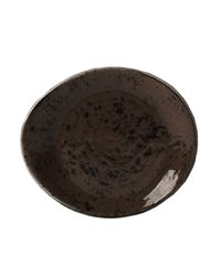 Тарелка пирожковая «Крафт Грэй» фарфор D=155,H=20,L=155,B=130мм серый