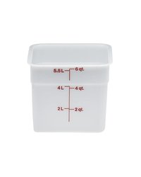 Контейнер для продуктов градуированный полиэтилен 5,7л ,H=18,5,L=21,5,B=21,5см белый