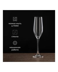 Бокал-флюте «Селест» стекло 160мл D=43,H=223мм прозр.
