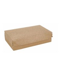 Контейнер бумажный 230x140x60мм ECO CAKE 1900 цвет Крафт/Белый DoECO (х25/300)
