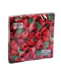 Салфетки 33x33см Малина 2х слойные, 20 листов (х1/20)