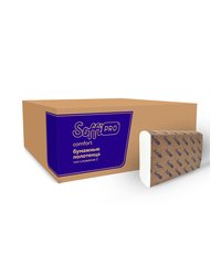 Полотенца бумажные в листах 19х21см SoffiPro Comfort 2-слойные, Z-сложение, H2, 200 шт. 10901187 (х1/20)