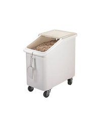 Контейнер для сыпучих продуктов на колесах поликарбонат 102л ,H=71,L=75,B=42см белый