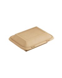Ланч-бокс бумажный 600мл 160х110х60мм OneGo 600/b цвет Крафт (х20/400)