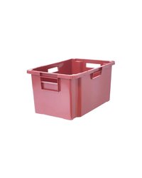 Ящик для продуктов сплошной (от -18 до +50°C) полиэтилен 52л ,H=30,L=60,B=40см красный