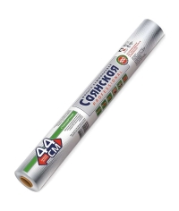 Фольга алюминиевая Саянская Стандартная в пленке 44 см ×100 м 9 мкм