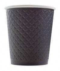 Бумажный стакан Waffle Черный 2-слойный d=80 250мл