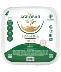 Пюре замороженное Agrobar Имбирь без сахара 1000 г