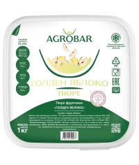 Пюре замороженное Agrobar Яблоко Голден без сахара 1000 г